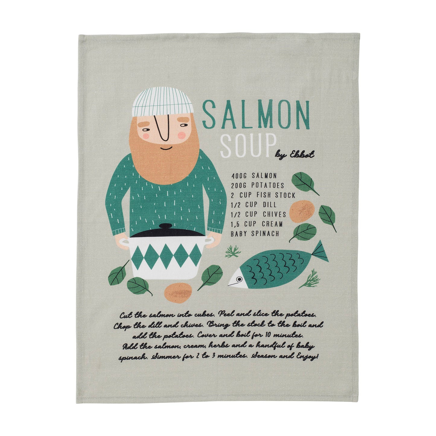 Friend Tea Towel - Salmon Soup Ebbot