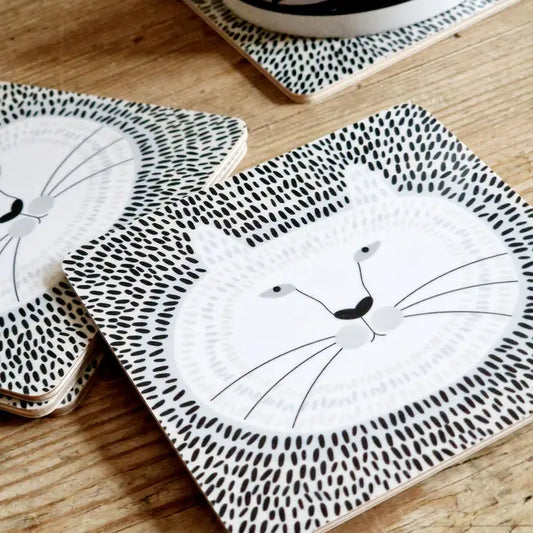 Coaster - Grey Spitfire the Cat