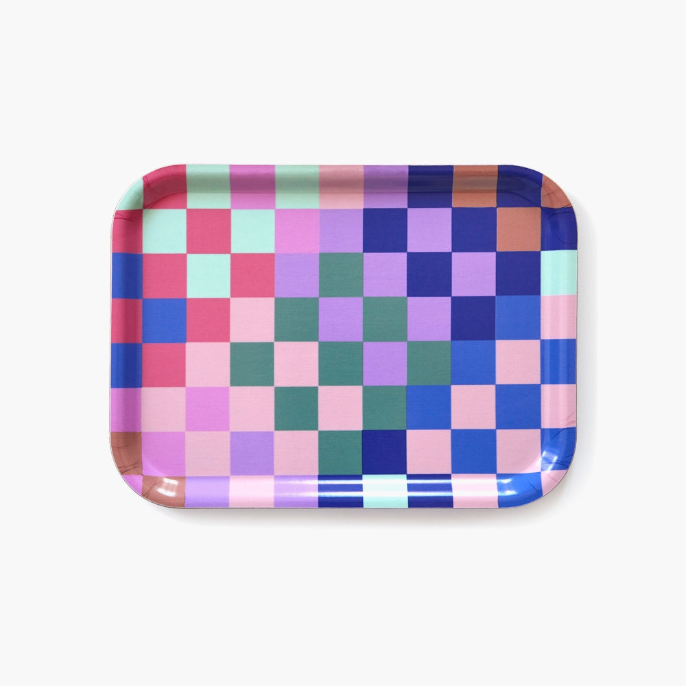 Serving Tray - Multicolor Checker