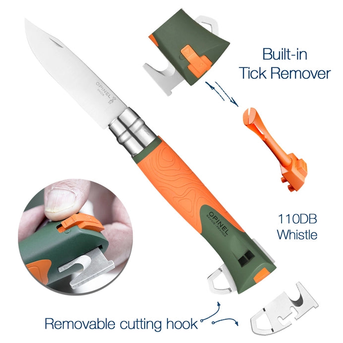 Opinel No.12 Explore Folding Knives with Tick Remover Tool