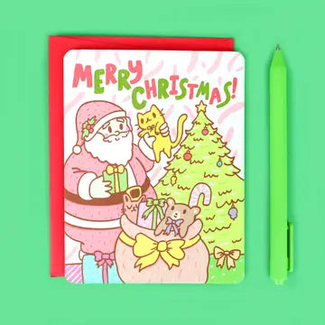 Greeting Cards - Santa Merry Christmas