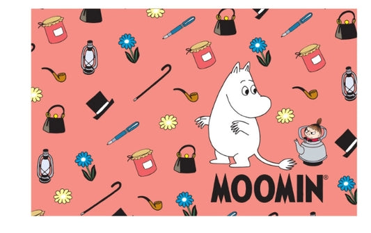 Moomin Illustrated Warm Cozy Throw Blanket - Peach