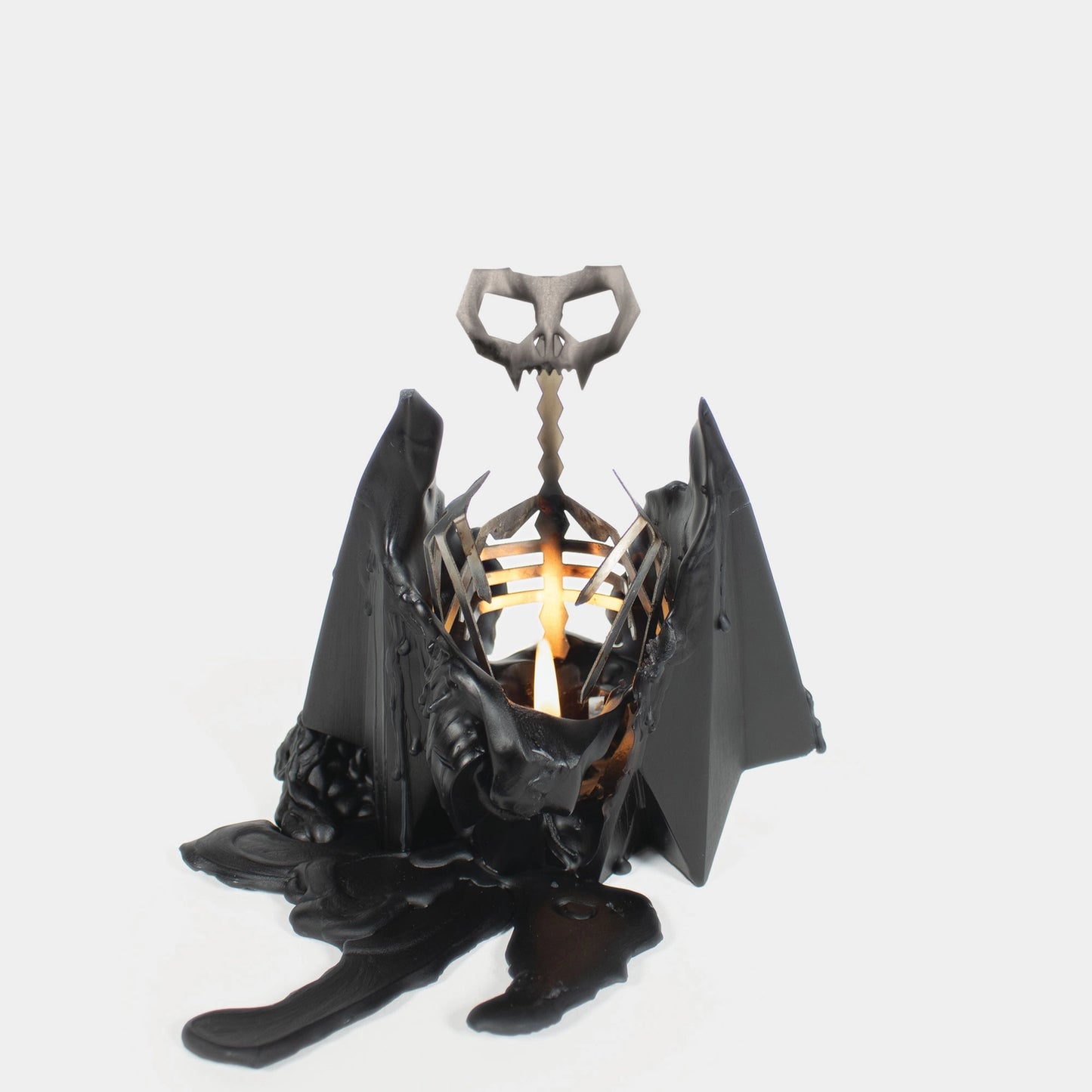 Pyropet Blaka Bat Skeleton Candle - Black