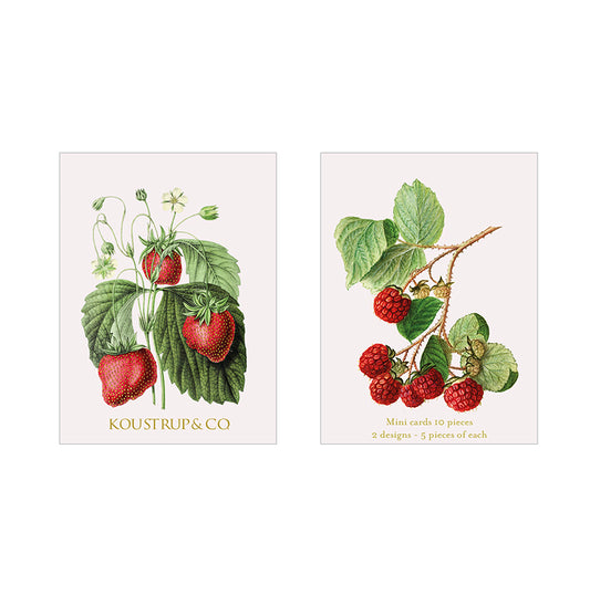 Koustrup & Co 10 Mini Cards - Strawberry