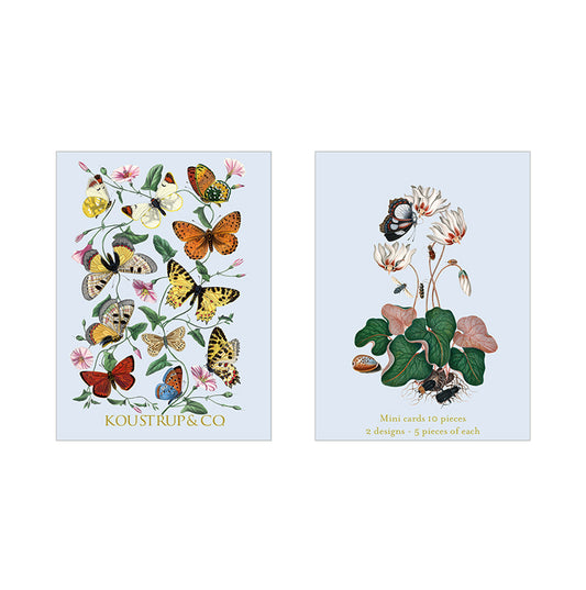 Koustrup & Co 10 Mini Cards - Butterflies