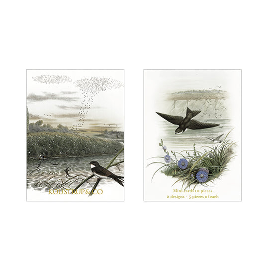 Koustrup & Co 10 Mini Cards - Swallow