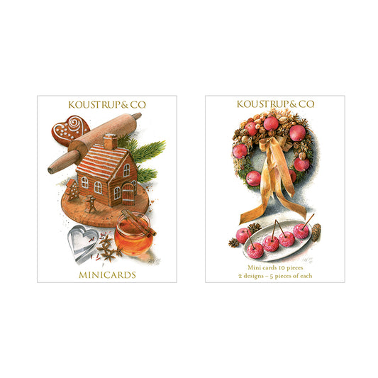 Koustrup & Co 10 Mini Cards - Gingerbread House