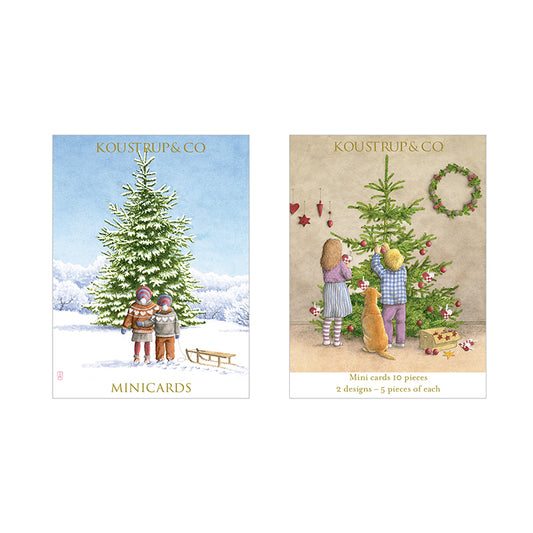 Koustrup & Co 10 Mini Cards - Children & Christmas