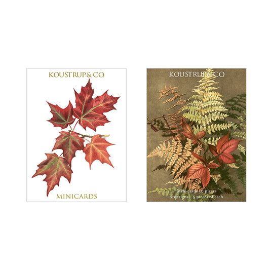 Koustrup & Co 10 Mini Cards - Ferns