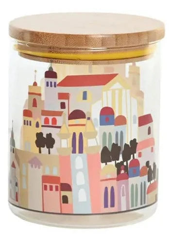 Bamboo Borosilicate Bottle 700ml - Houses