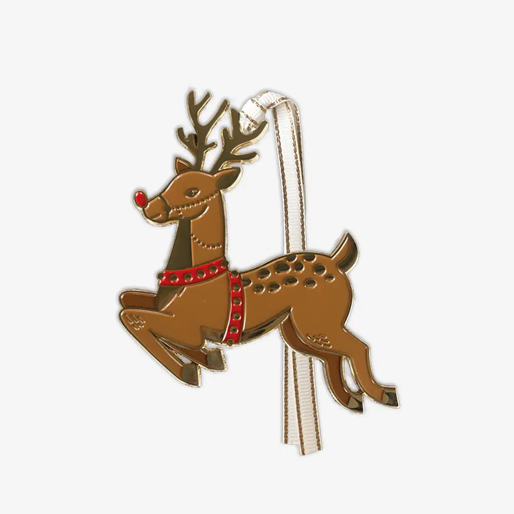 Santa's Reindeer Christmas Ornament