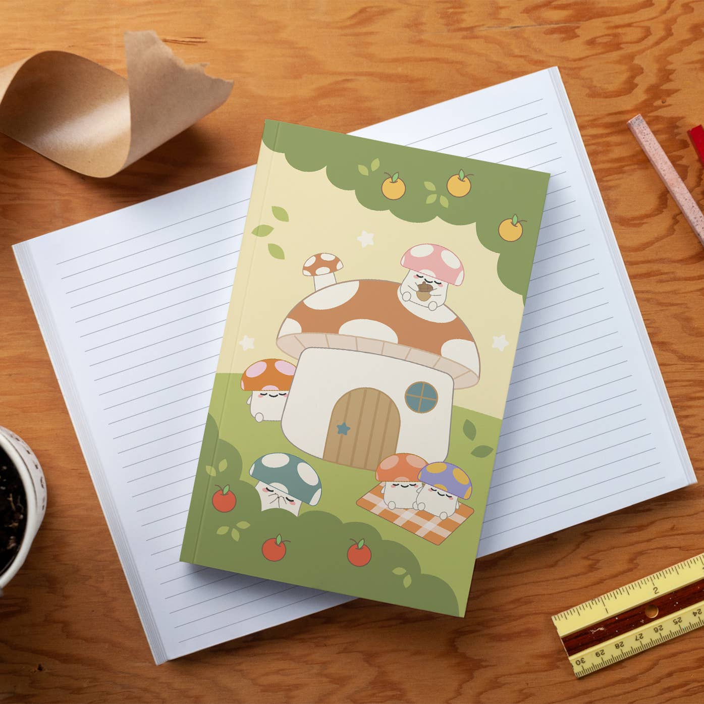 Smoko Mushroom Garden Classic Layflat Notebook