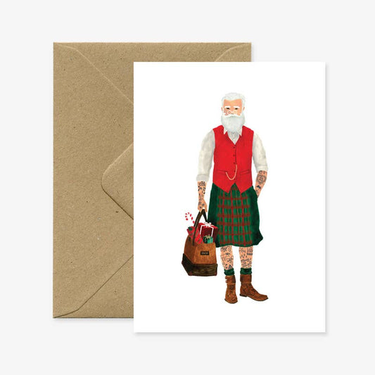 Greeting Cards - Hipster Santa