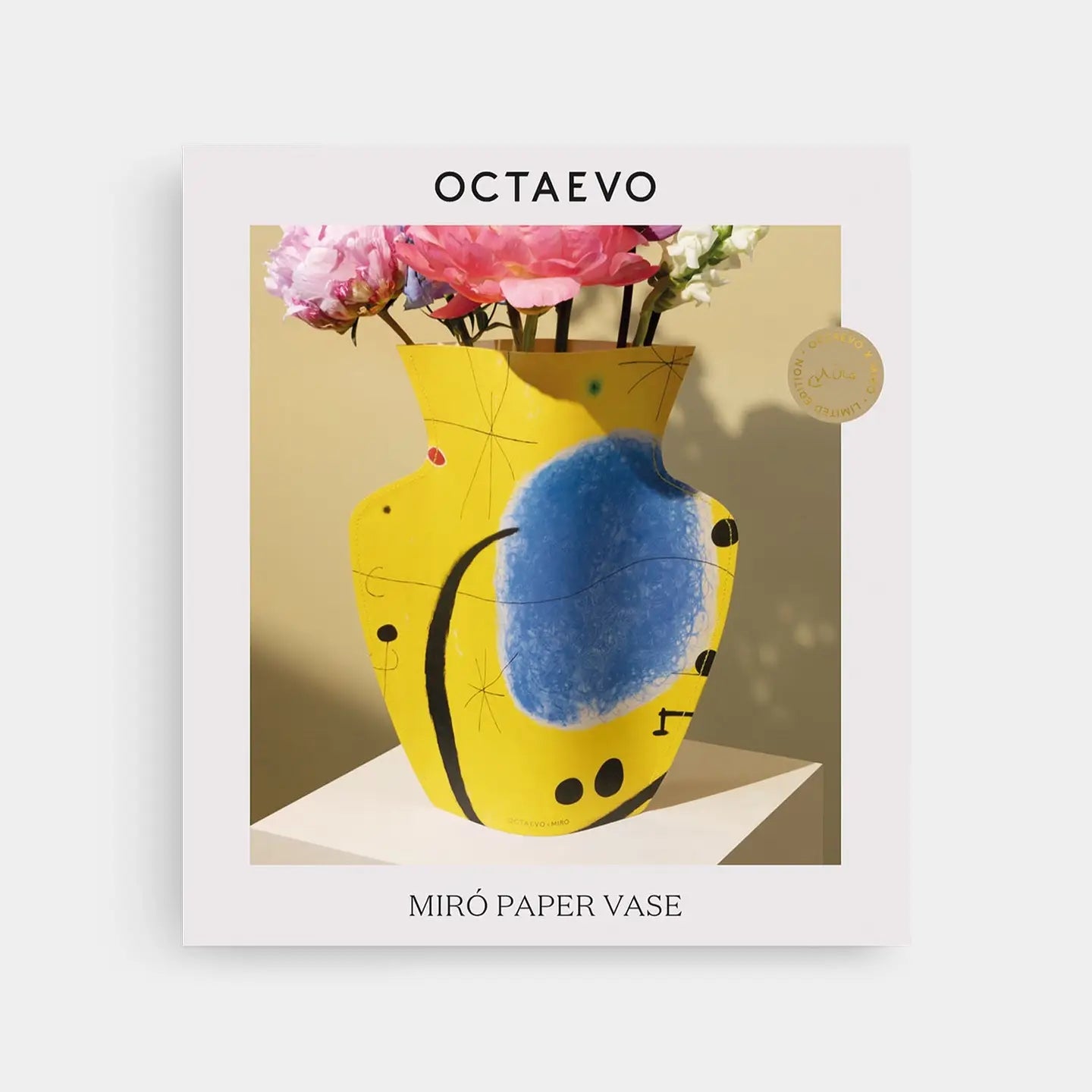 Octaevo Miró Paper Vase - Yellow