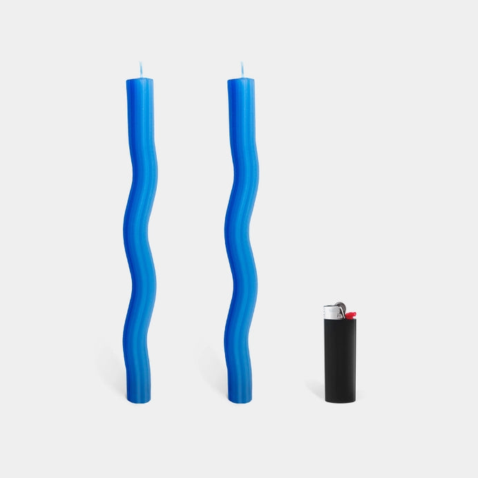 Wiggle Candle Sticks by Lex Pott - Blue (2 Pack)