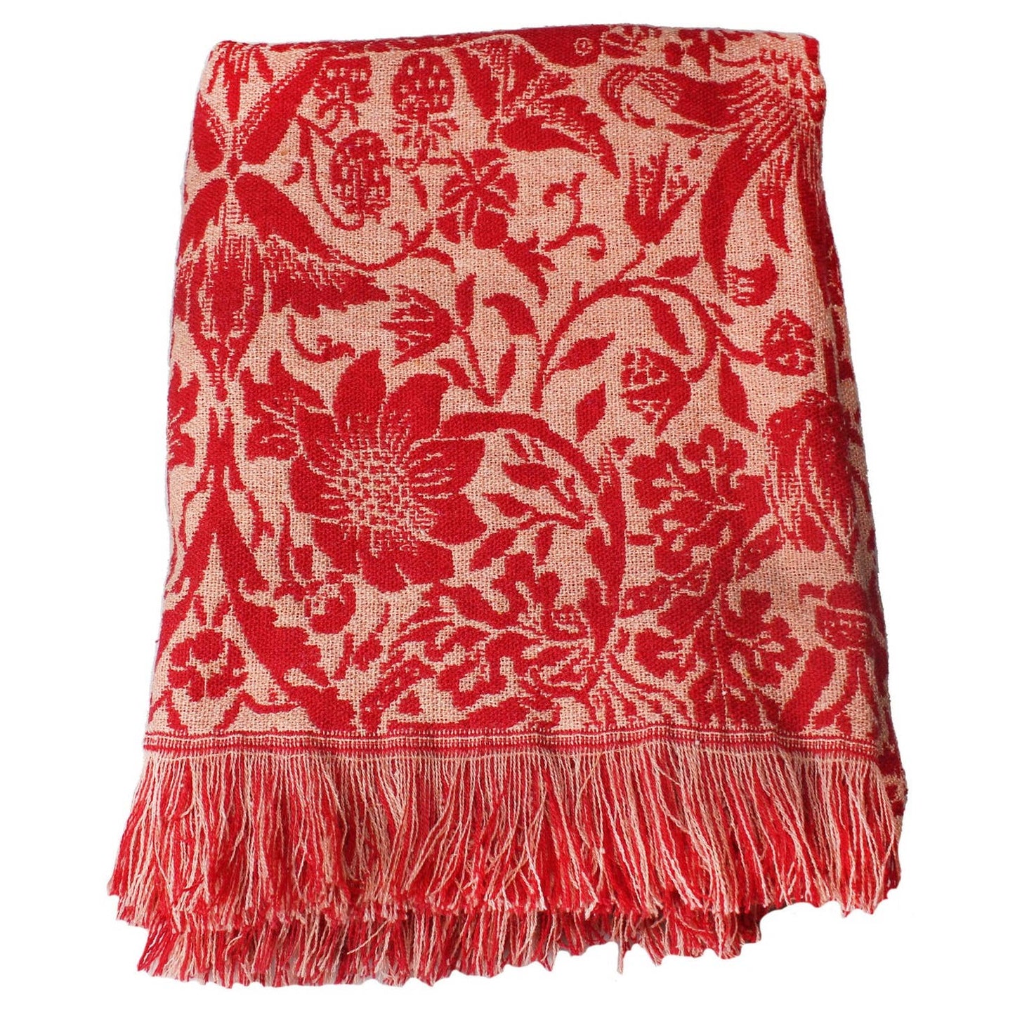 William Morris Raspberry Blanket