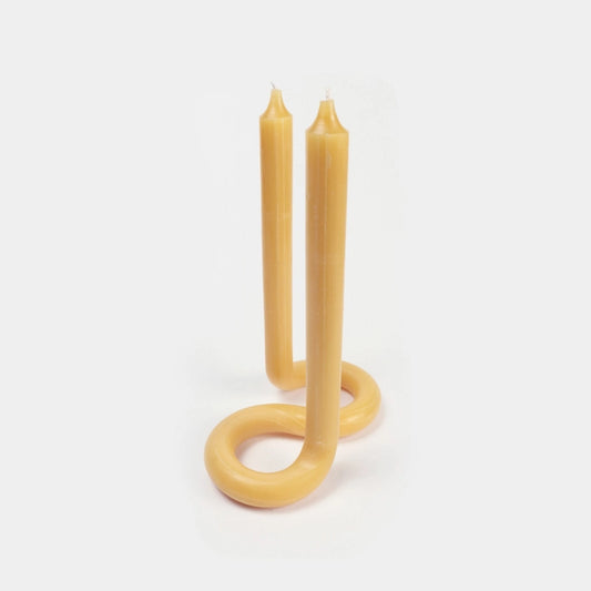 Twist Candle Sticks By Lex Pott - Mustard Yellow