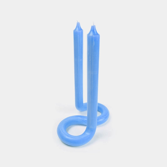 Twist Candle Sticks By Lex Pott - Light Blue