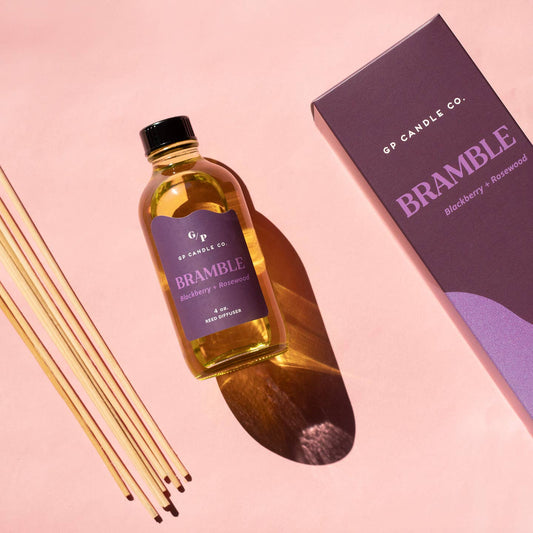 4oz Hue Reed Diffuser - Bramble (Blackberry + Rosewood)