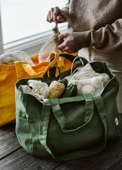 OMOM Organic Cloth Low Box Tote - Sun Yellow