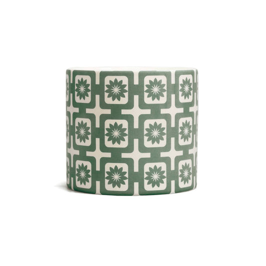 Shruti Ceramic Plant Pot - Green Tiles