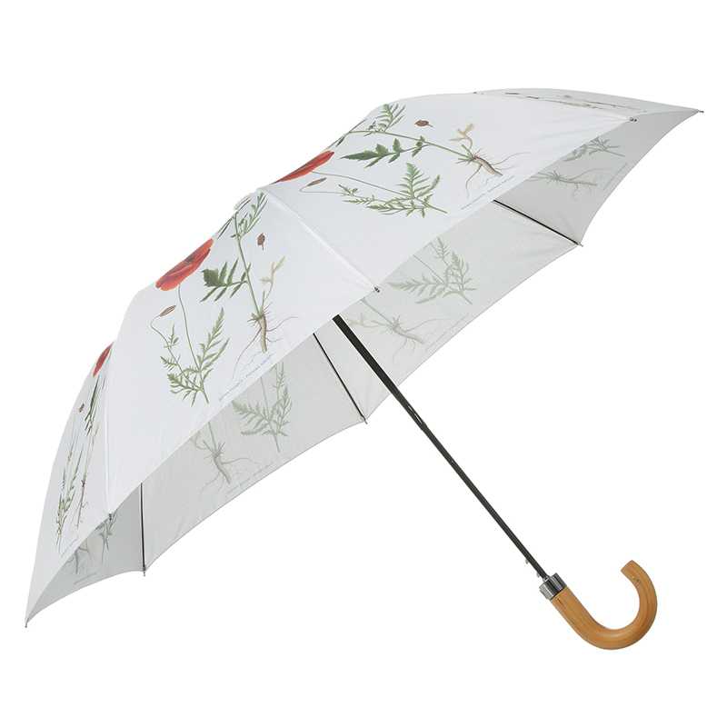 Umbrella with Bamboo Handle - Poppies