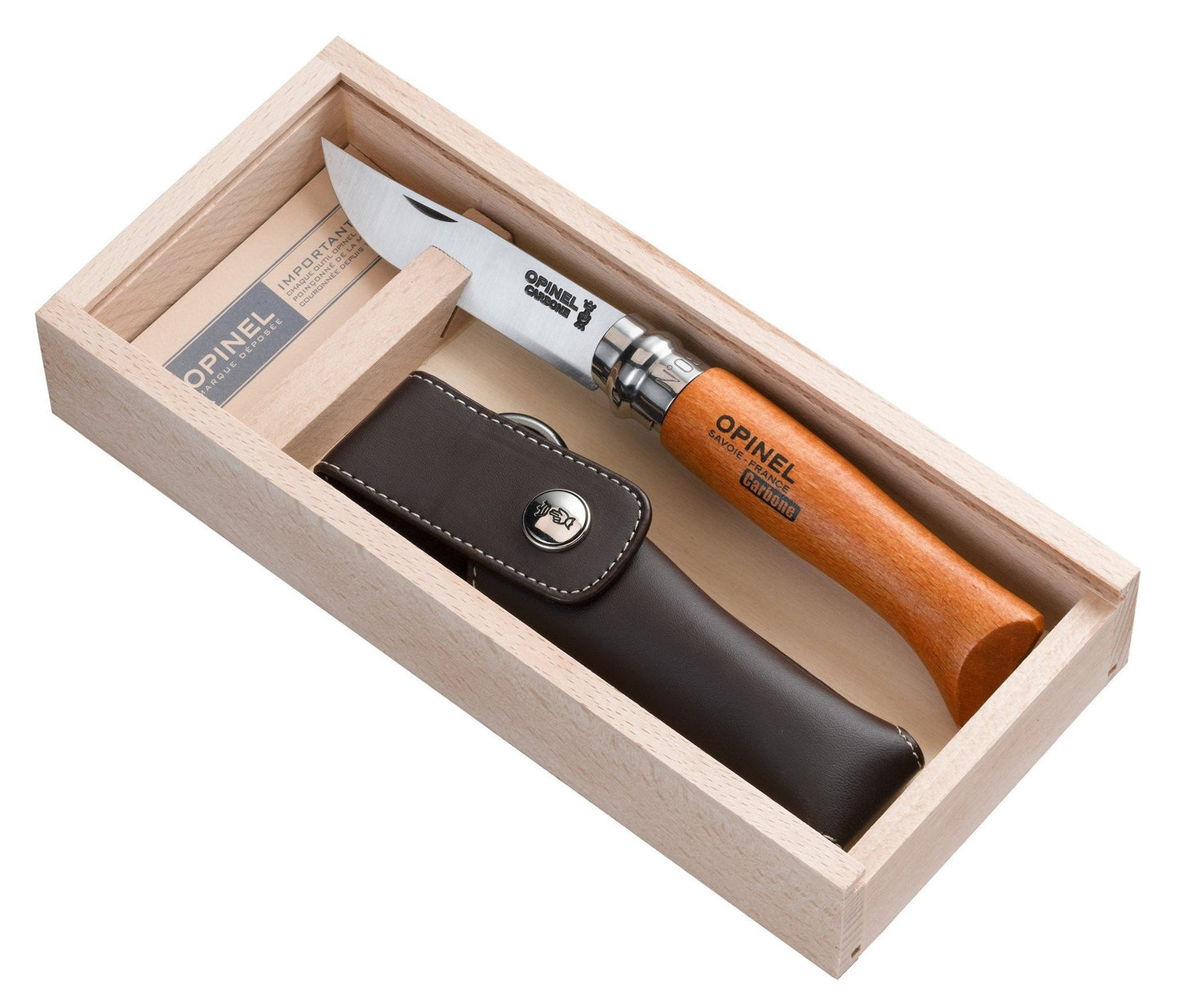 Opinel No.08 Carbon Steel + Alpine Sheath Gift Box