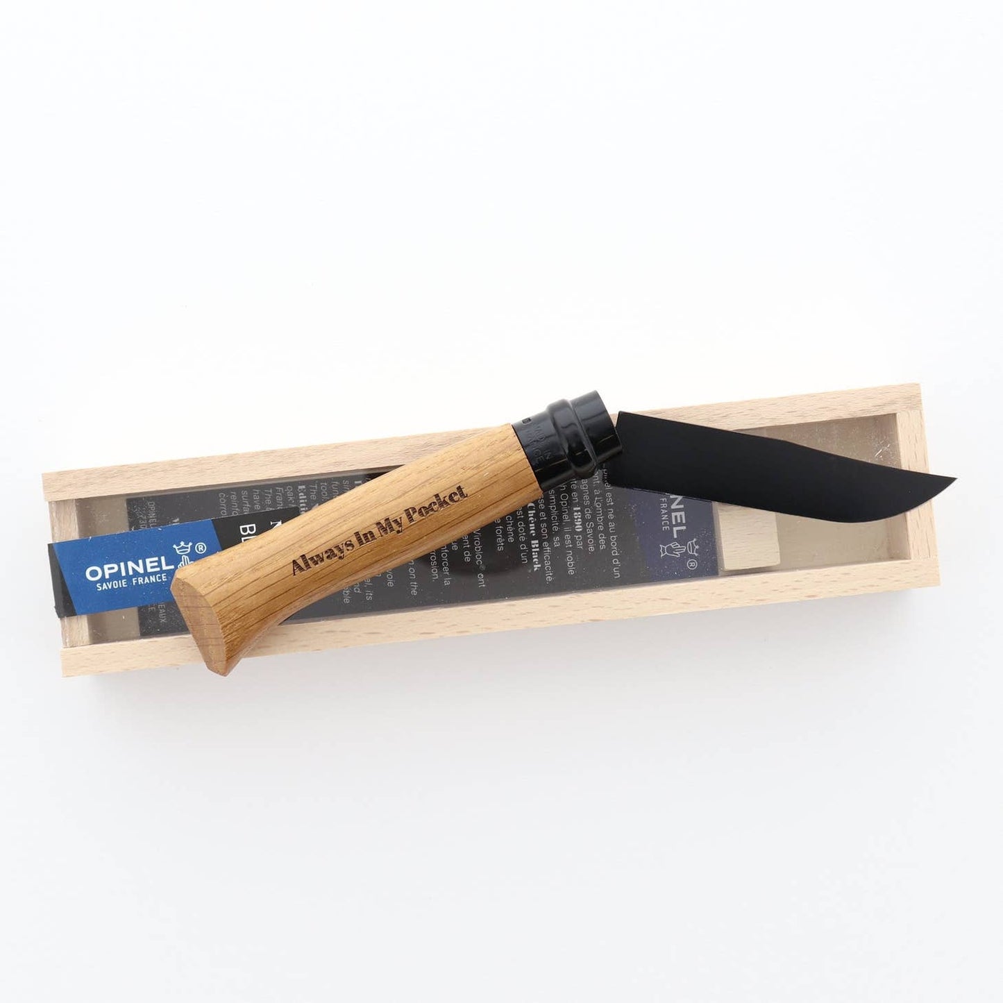 Opinel No.08 Black Oak Folding Knife