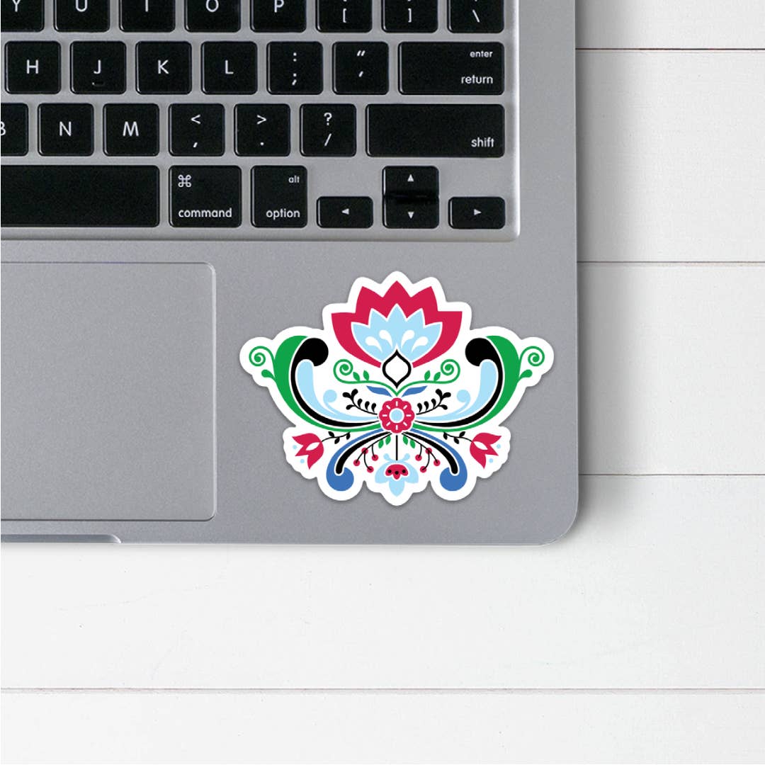 Norwegian Rosemaling Sticker