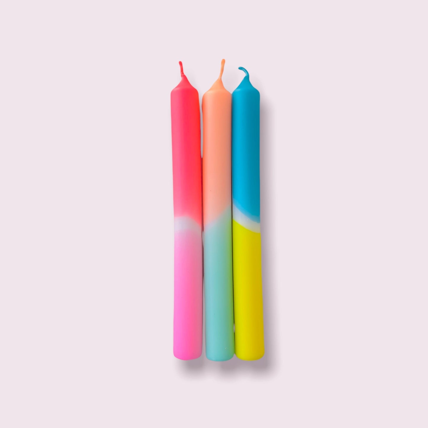Dip Dye Neon Candles Set of 3 - Lovin' South Beach