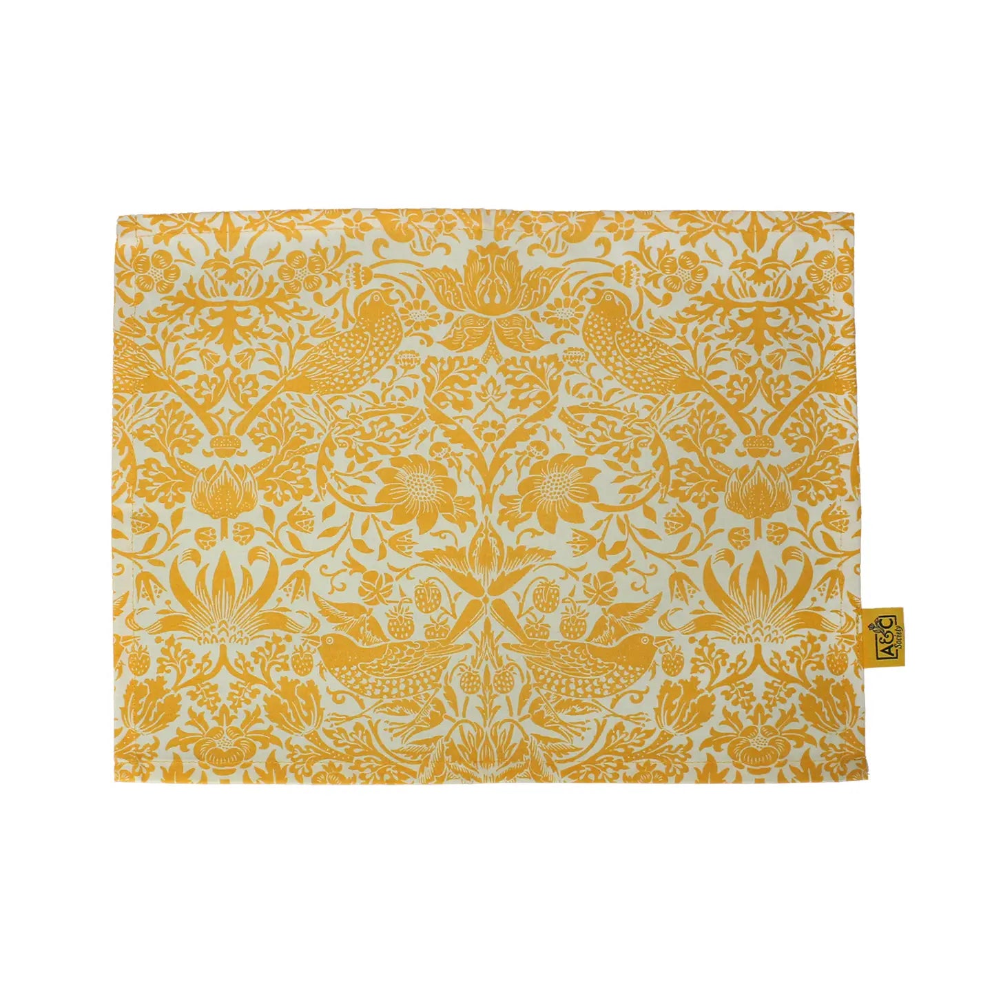 William Morris Yellow Recycled Cotton Placemat Napkins