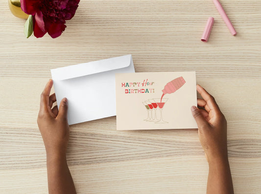 Happy Hour Birthday Postcard