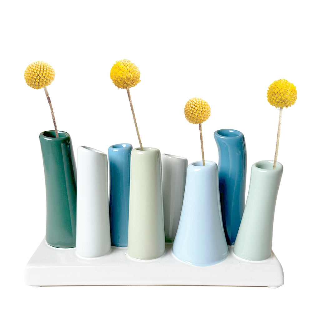 Pooley Ceramic Flower Vase - Hunter Grey