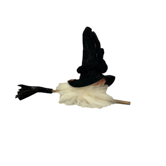 Mini Flying Gnome Witch - Black