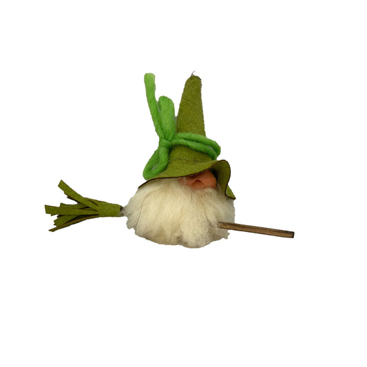 Mini Flying Gnome Witch - Green