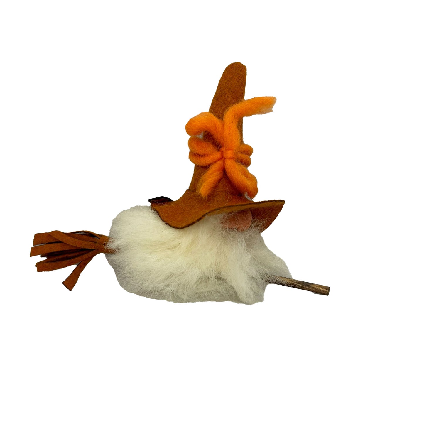 Mini Flying Gnome Witch - Orange