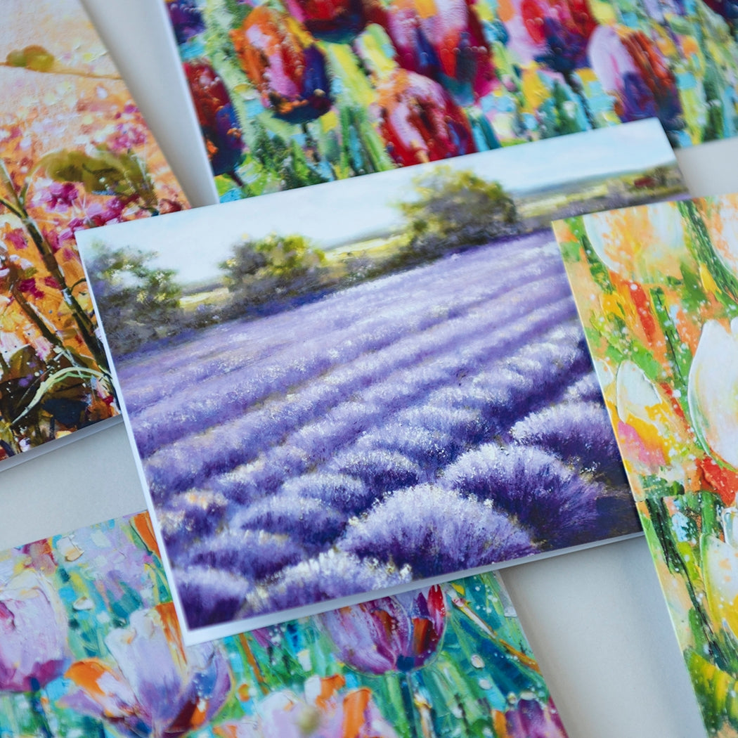 Floral Art Greeting Card Set of 6