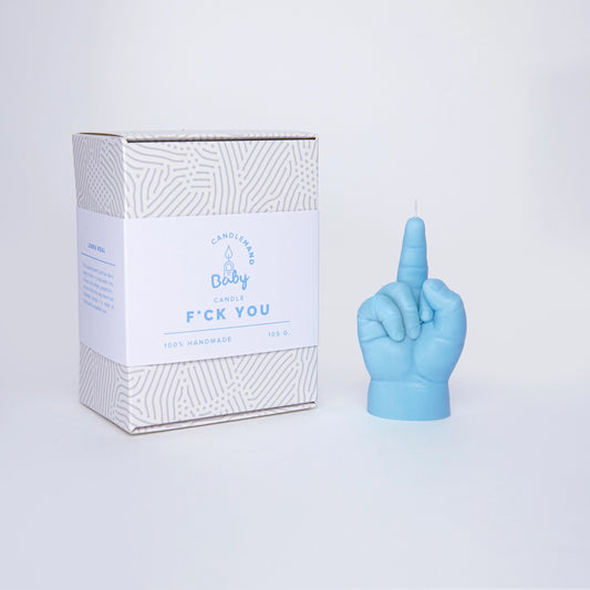 F*Ck You Candle - Baby Hand Gesture Candle Blue
