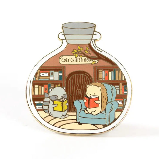 Little Worlds Bookshop Enamel Pin