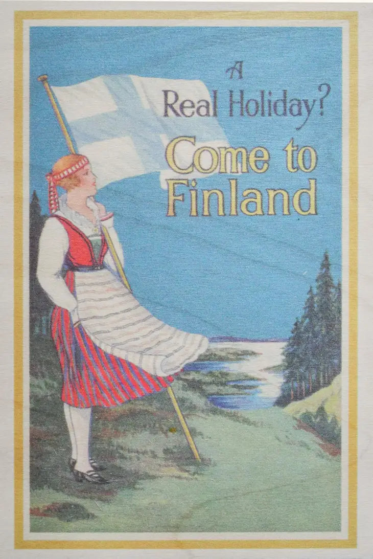 Wooden Postcard - A Real Holiday!