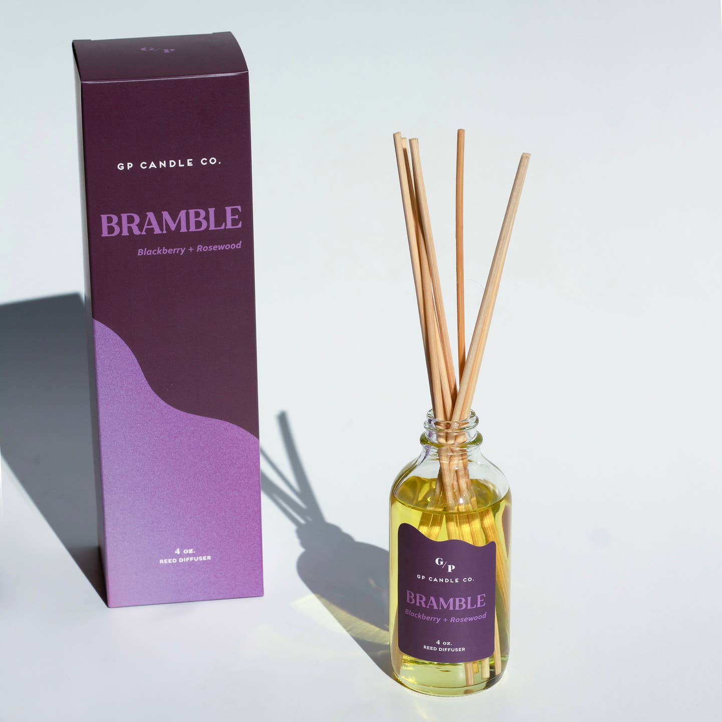 4oz Hue Reed Diffuser - Bramble (Blackberry + Rosewood)