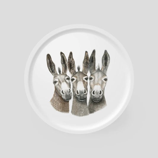 Round Tray - Amigos Donkeys