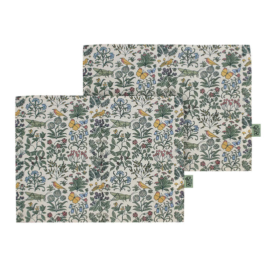 Voysey Botanical Garden Recycled Cotton Placemat Napkins