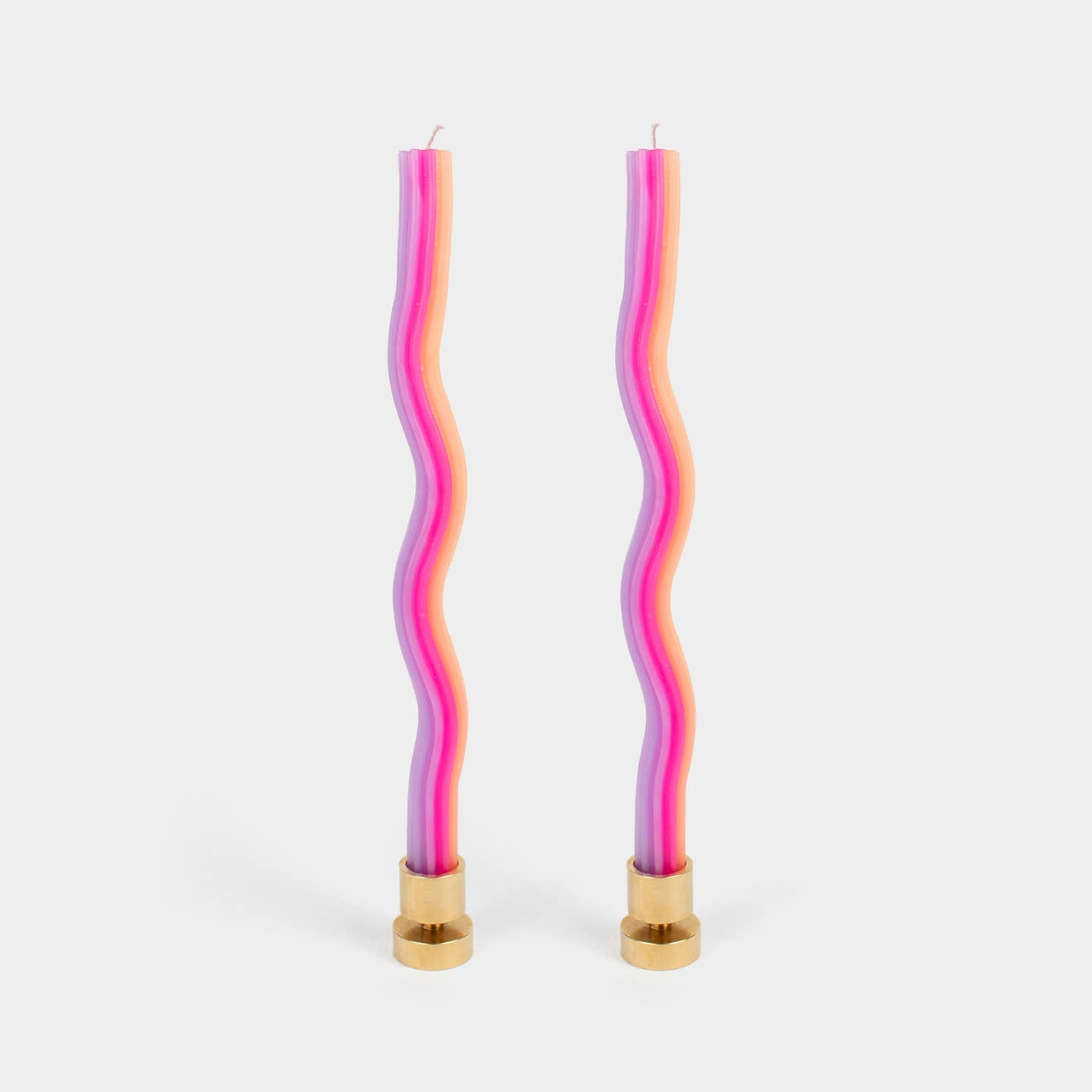 Wiggle Candle Sticks by Lex Pott - Orange & Lavender (2 Pack)