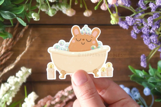 Bathtub Bun Sticker
