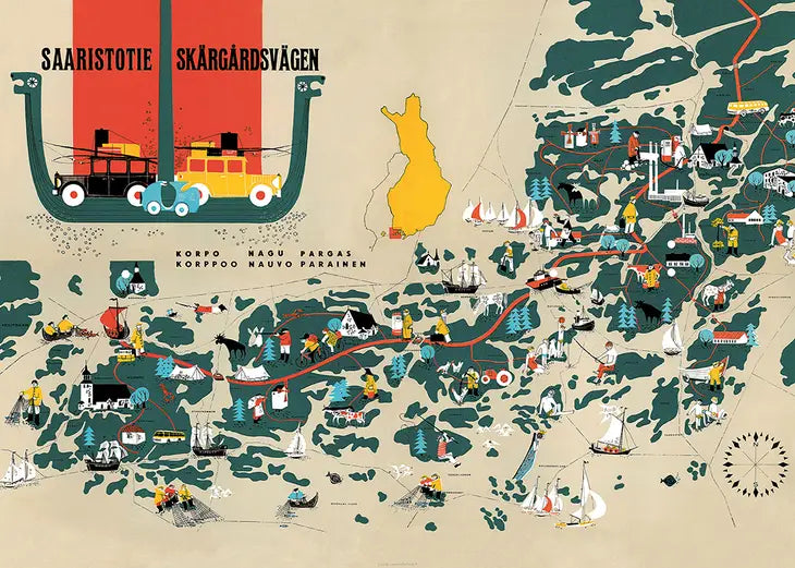 The Archipelago Route Poster, 70 x 50 cm