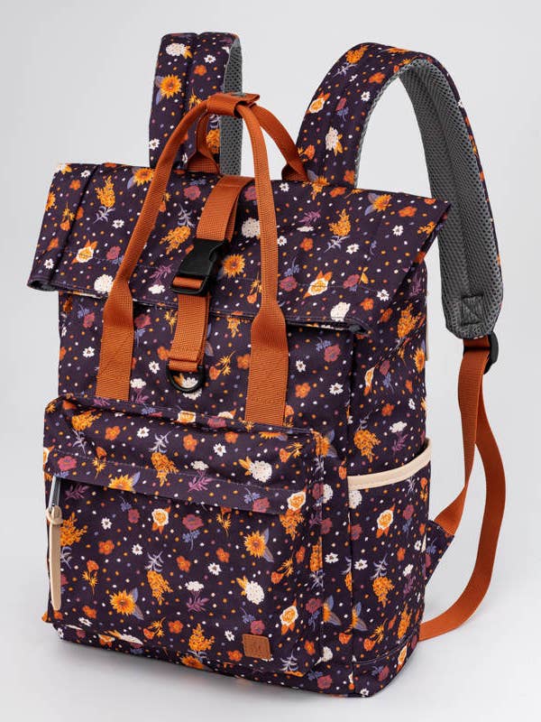 Adventure Backpack - Plum Floral