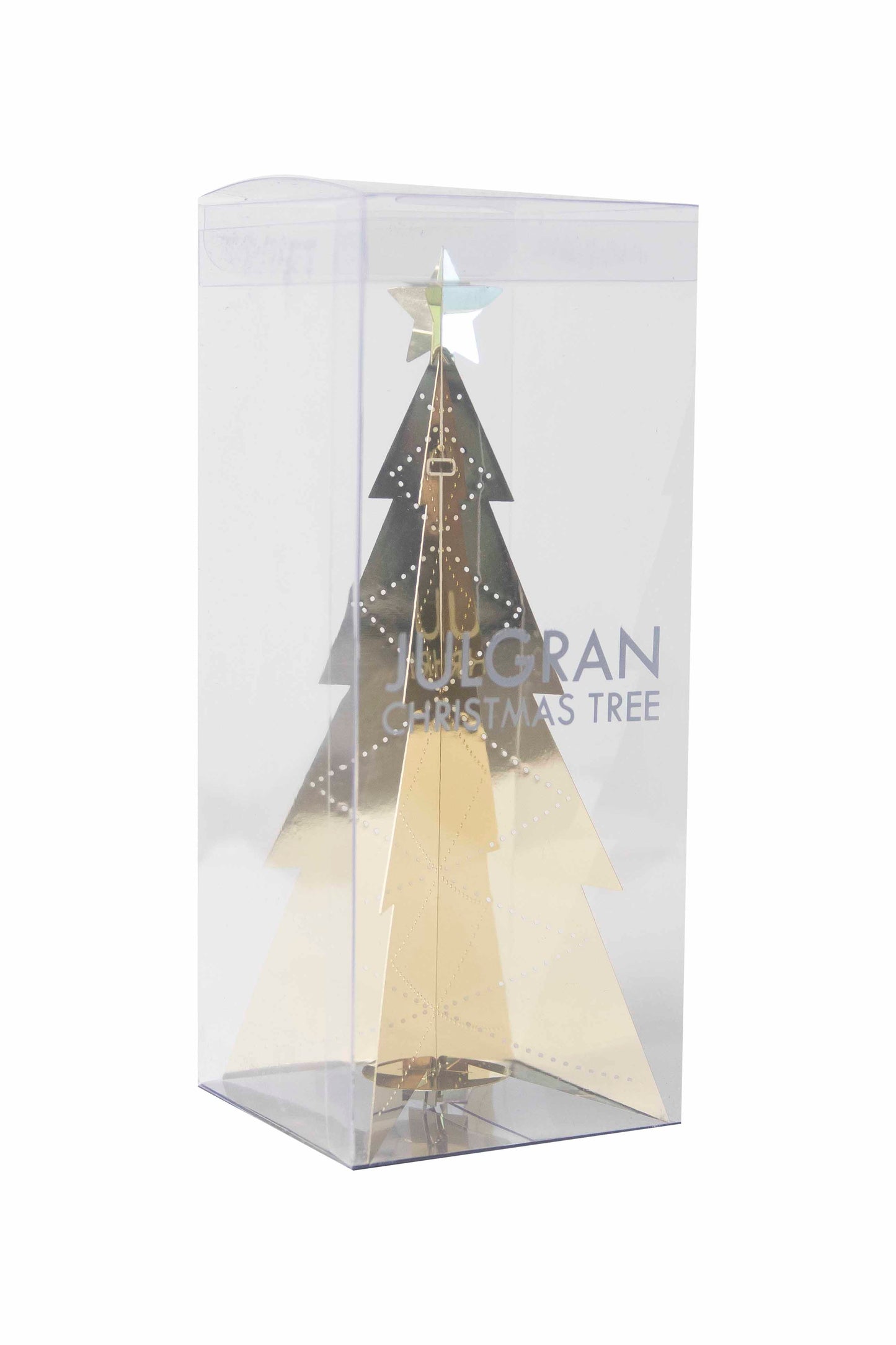 Metal Christmas Tree - Gold Zigzag