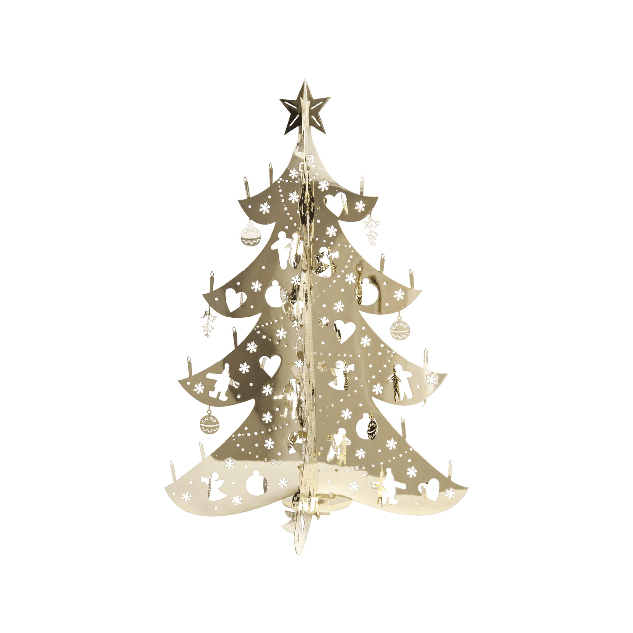 Metal Christmas Tree - Small Gold