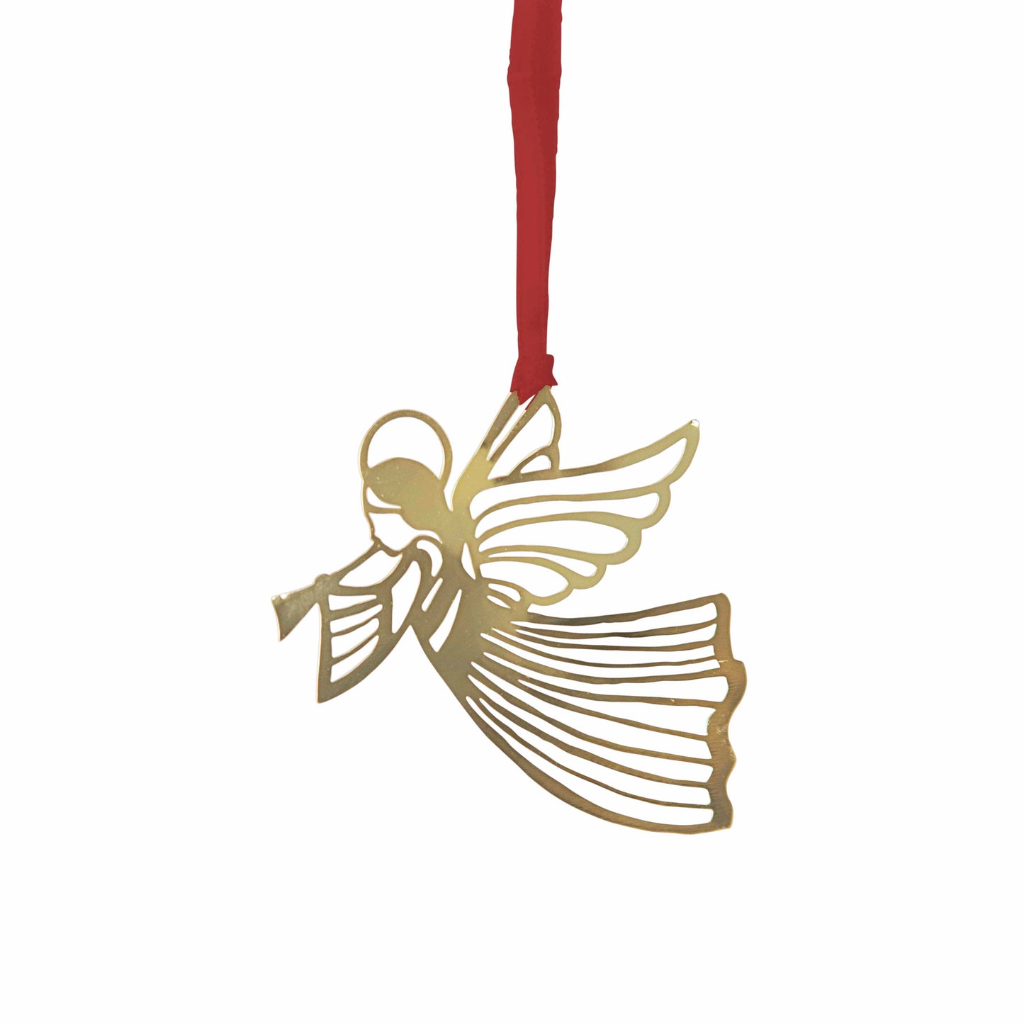 Gold Flying Angel Metal Ornament